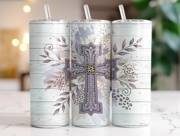 Purple Cross Faith Tumbler Wrap Design Review for Real Projects